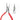 NIQUA Antilope 130mm round nose pliers detail view showing springless lap joint design and red handles.