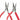 NIQUA Antilope German serrated chain nose pliers with cutter pair in 120mm and 130mm sizes.
