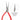 NIQUA Antilope 145mm serrated round nose pliers 04-013-145 showing serrated cone jaws and single spring.