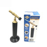 ORCA Hobby MP99 refillable micro torch handpiece standing next to its original blue and white retail box.