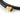 Close-up of the threaded female brass connector coupling on the heavy-duty black gas hose for ORCA torches
