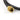 Close-up of the threaded female brass connector coupling on the heavy-duty black gas hose for ORCA torches