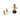 Vertical view of the brass gas valve regulator valve mechanism standing next to two replacement burner tips
