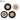 A group of four ORO wooden center polishing wheels arranged on a clean white background.