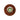 A circular brown suede leather miniature buffing and polishing wheel with a metal center.