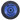 ORO superior dental lathe polishing brush showing an interlocking blue plastic hub design with black bristles.