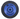 ORO superior dental lathe polishing brush showing an interlocking blue plastic hub design with black bristles.