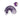 Purple plastic bangle sizing rings on a wire loop with a close-up detail of the connection point.