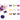 Infographic showing a purple plastic ring sizer in a hand, size details, and various color options.