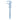 Front straight-on view of a light blue 150mm plastic vernier caliper with dual metric and imperial scales.