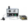 Pneumatic jewelry engraver Graver Mate system with control unit, foot pedal, and handpieces.