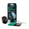 Full PolyWatch Watch Protector kit with box, cleaner, sealer, and a black watch on display.