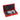The mechanical 0.1mm thickness dial indicator resting securely inside a custom foam-lined open red plastic box.