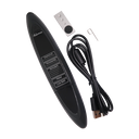 Presidium Adamas diamond tester shown with its USB cable, calibration stone, and metal rest.