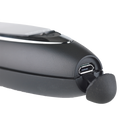 Close-up of the micro-USB charging port with a protective rubber cover on Presidium Adamas.