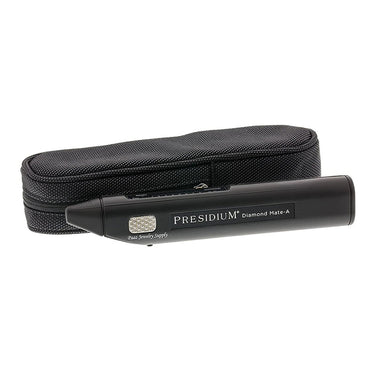 Angled view of the Presidium Diamond Mate-A handheld diamond tester on a white background.