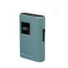 Presidium OTi handheld synthetic diamond tester in teal green with digital screen.