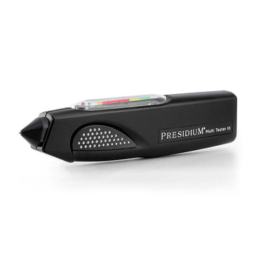 Side view of Presidium Multi Tester III showing ergonomic grip.