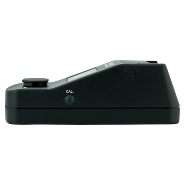 Side profile of Presidium PRIM II showing the CAL (calibration) button location.