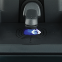 Macro shot of a loose colorless diamond being screened inside the Presidium SDS II.