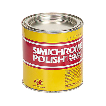 A large industrial-sized 1000g can container of Happich Simichrome outshining metal polish paste.