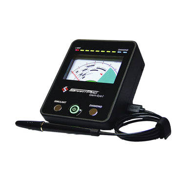 Angled view of the SmartPro Gem-Eye I digital gemstone identifier.