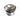 Set of three small medium and large stainless steel alum boiling cups stacked in nesting position.
