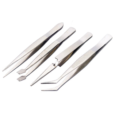Stainless Steel Tweezer Set of 4pcs
