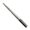 Chrome steel ring mandrel stick showing clear US standard sizing lines from a diagonal perspective.