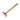 High angle view of a Stuccler brass mallet placed diagonally, pointing towards the top right.