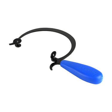 Stuccler curved jeweler's piercing saw frame featuring an ergonomic blue handle.