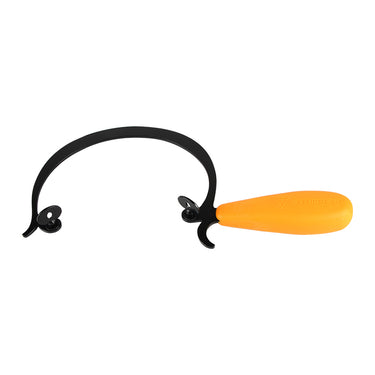 Stuccler curved jeweler's piercing saw frame featuring an ergonomic yellow handle.