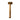 Upright vertical view of a Stuccler natural rawhide mallet showing the brand logo on its wooden handle.