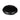 Side angle view of a round black leather Stuccler stamping sandbag cushion.
