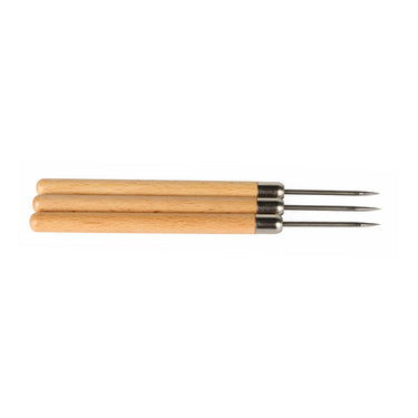 Horizontal parallel view of the three-piece titanium solder pick set for jewelry fabrication