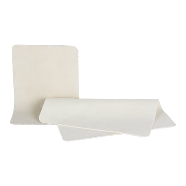 Three synthetic chamois cleaning cloths, one standing upright and two folded in the foreground.