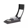 Side view of Tanita 1230 professional carat scale with the flip-up draft shield fully opened.