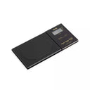 Angled view of the sleek black Tanita 1479Z premium digital pocket scale.