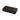 Front angled profile of a rectangular compressed high-density charcoal block tilted right on a white background.