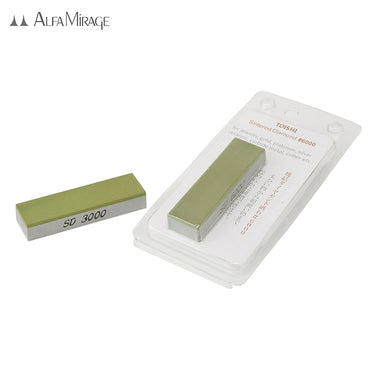 Sintered Diamond Toishi SD 3000 grindstone shown with its retail blister pack.