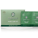 Town Talk Pearl Care Kit box, containing tissues and a microfibre polishing cloth for safely cleaning delicate pearls and restoring luster.