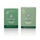 Town Talk Pearl Care Tissues box and single packet, green color, showing the "Sparkling Since 1895" tagline.
