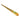 Reverse diagonal view of a golden brass ring stick jewelry tool on a solid white background.