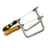 Pair of TSK jeweler saw frames showing natural and black wooden handle models.