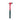 Vertical profile of 180mm micro watchmaker hammer showing ribbed black rubber handle grip.