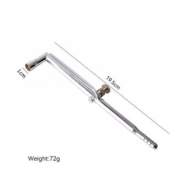 Dimension diagram for small 19.5cm single orifice jewelry welding blowpipe torch weighing 72g.