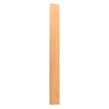 A single rectangular wooden sanding stick displayed vertically on a plain white background