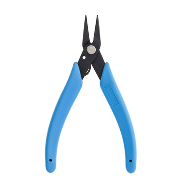 Top-down view of a Xuron professional chain nose plier with tapered precision jaws.